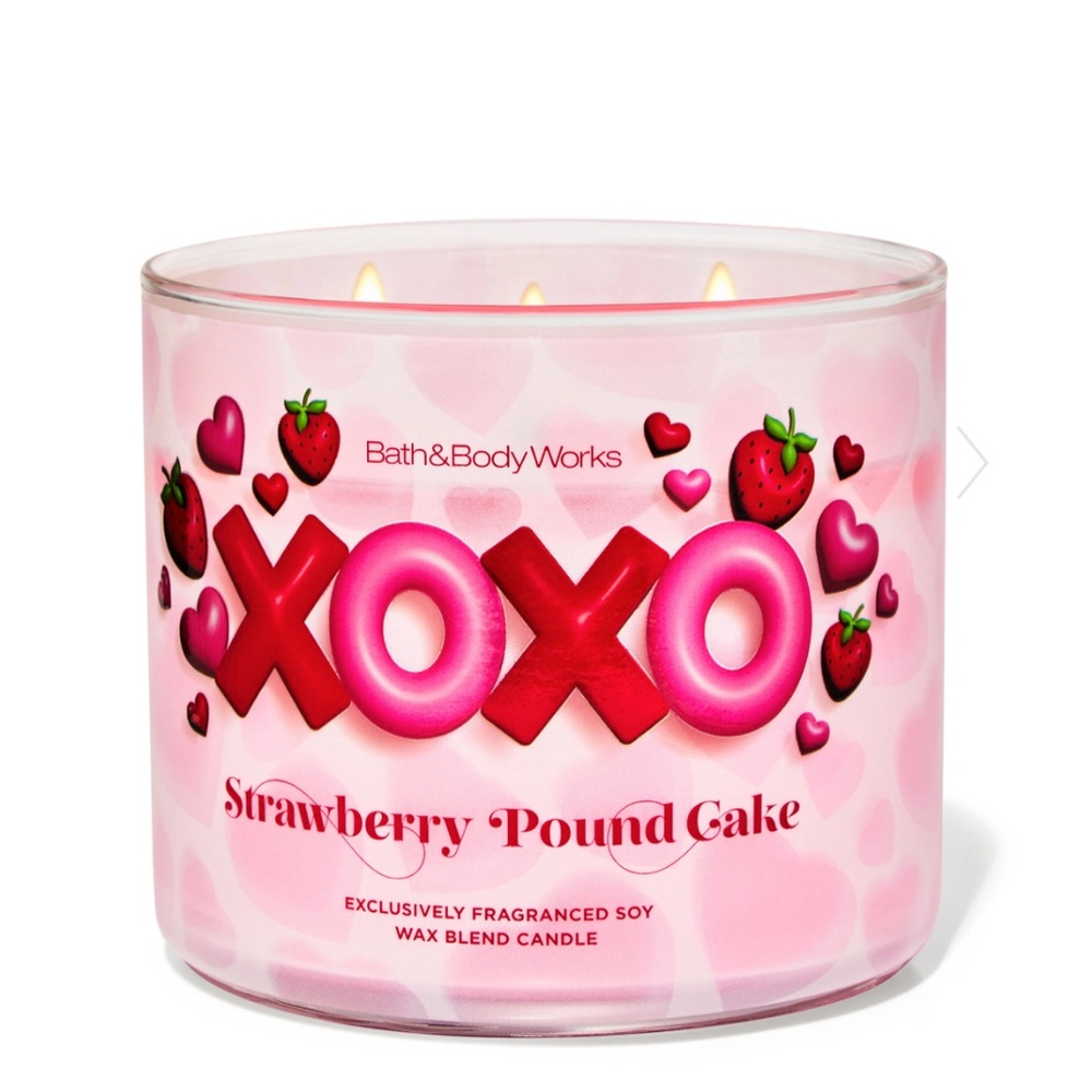 ❤️ BATH & BODY WORKS STRAWBERRY POUND CAKE VALENTINE XOXO